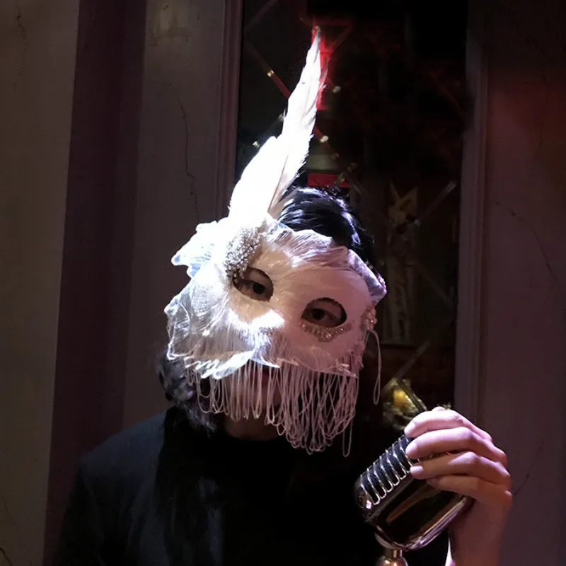 Венеция высокого класса перо мягкая пряжа Танцевальная Маска Хэллоуин маска для