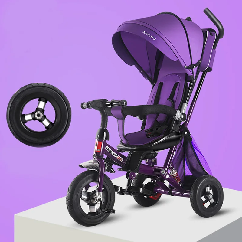 4-purple Велосипед для детей 1-5 лет, трехколесный велосипед, коляска, детский велосипед, детский трехколесный велосипед, линейка, детский трехколесный велосипед, детские велосипеды - Цвет: 4-purple
