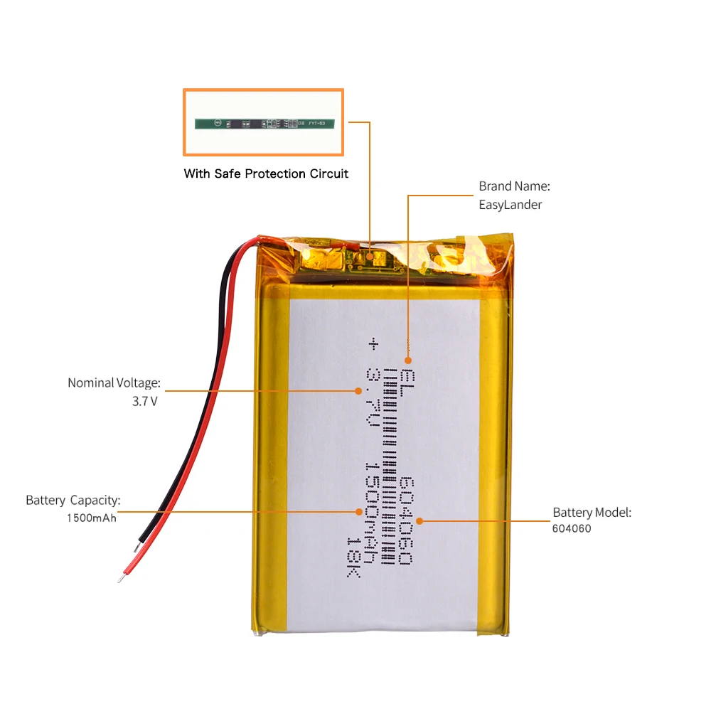 604060 3 7 V 1500 mAh Перезаряжаемые литий полимерный ионный Батарея для MP3 MP4 игровой Мышь