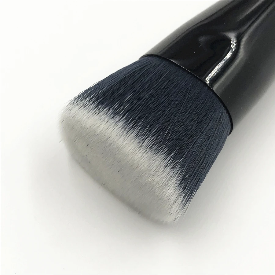 Кисть для контуринга MJ15 высококачественная черная металлическая круглая