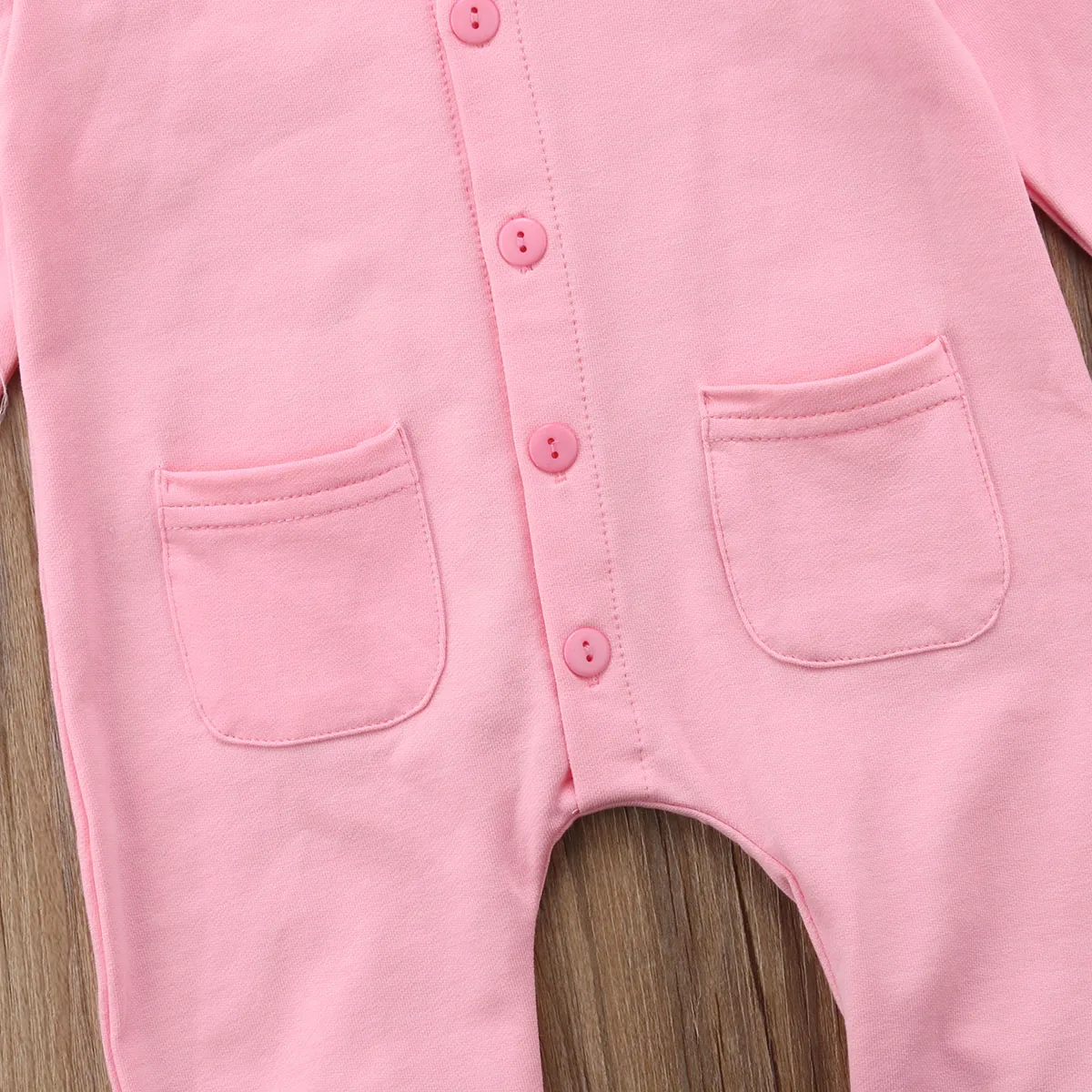 Милая одежда для маленьких мальчиков и девочек комбинезон с капюшоном длинными