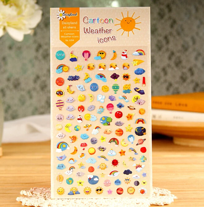 

1PC Kawaii Cartoon Weather Decoration Sticker For Kids Scrapbooking Diary Stickers(tt-4520)