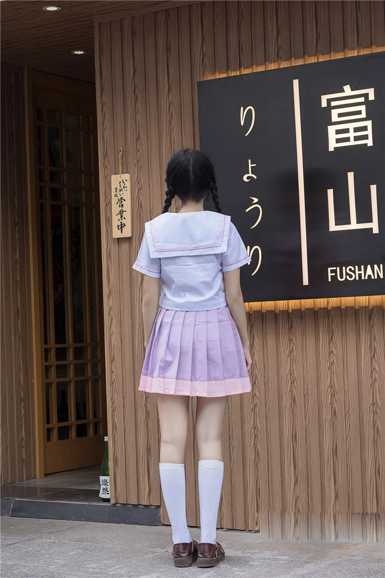 SO Kawaii японская школьная JK Сейлор униформа женская блузка плиссированная юбка