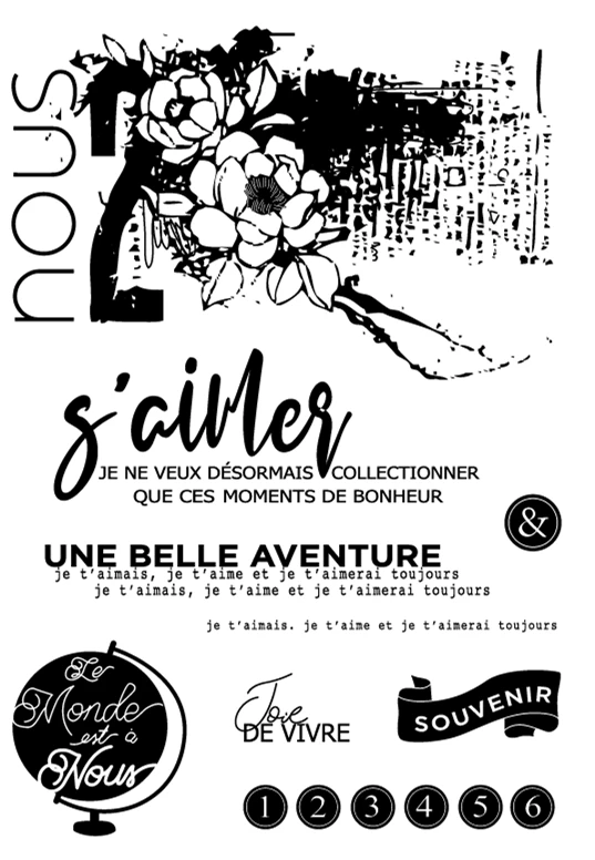 French Clear Stamp for Scrapbooking Transparent Silicone Rubber DIY Photo Album Decor 004 | Дом и сад