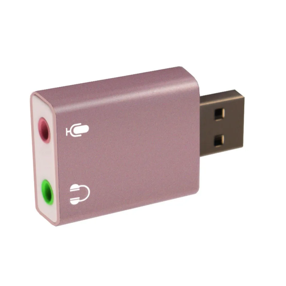 Мини USB Звуковая карта Внешний адаптер 3D стерео разъем 3 5 мм наушники микрофон для