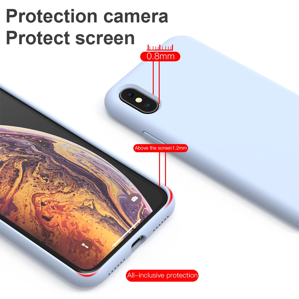 Силиконовый чехол для iPhone XR XS Max X 8 7 6s Plus|Бамперы| |
