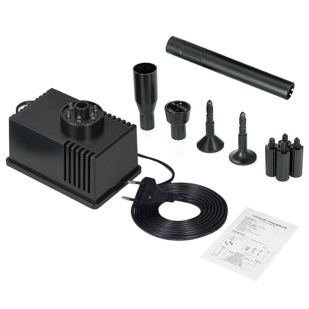 5 Вт Светильник погружной водяной насос для аквариума с регулируемой яркостью
