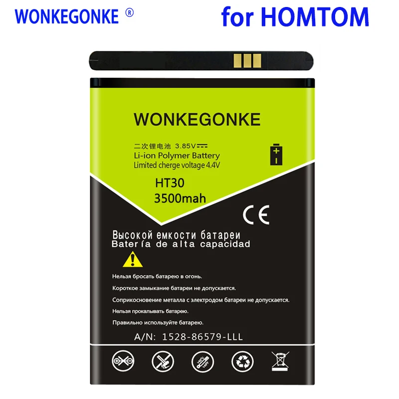 

WONKEGONKE 3500mah Battery For Homtom HT30 Mobile Phone Batteries