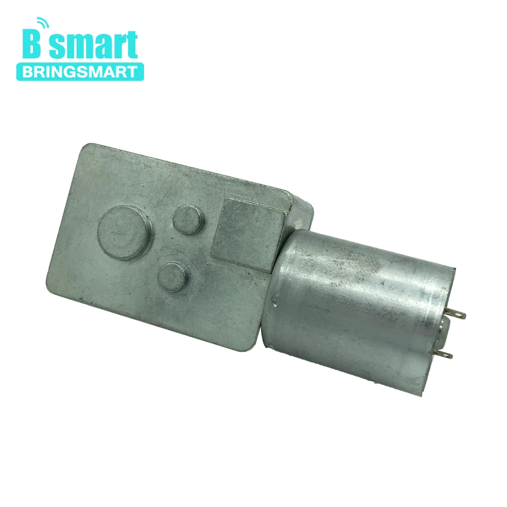 Bringsmart JGY370-3000 высокий Torque24V 1 об/мин червячный двигатель постоянного тока 12 В 2 об/мин микроэлектропривод постоянного тока Реверсивный самоблокирующийся мотор редуктор