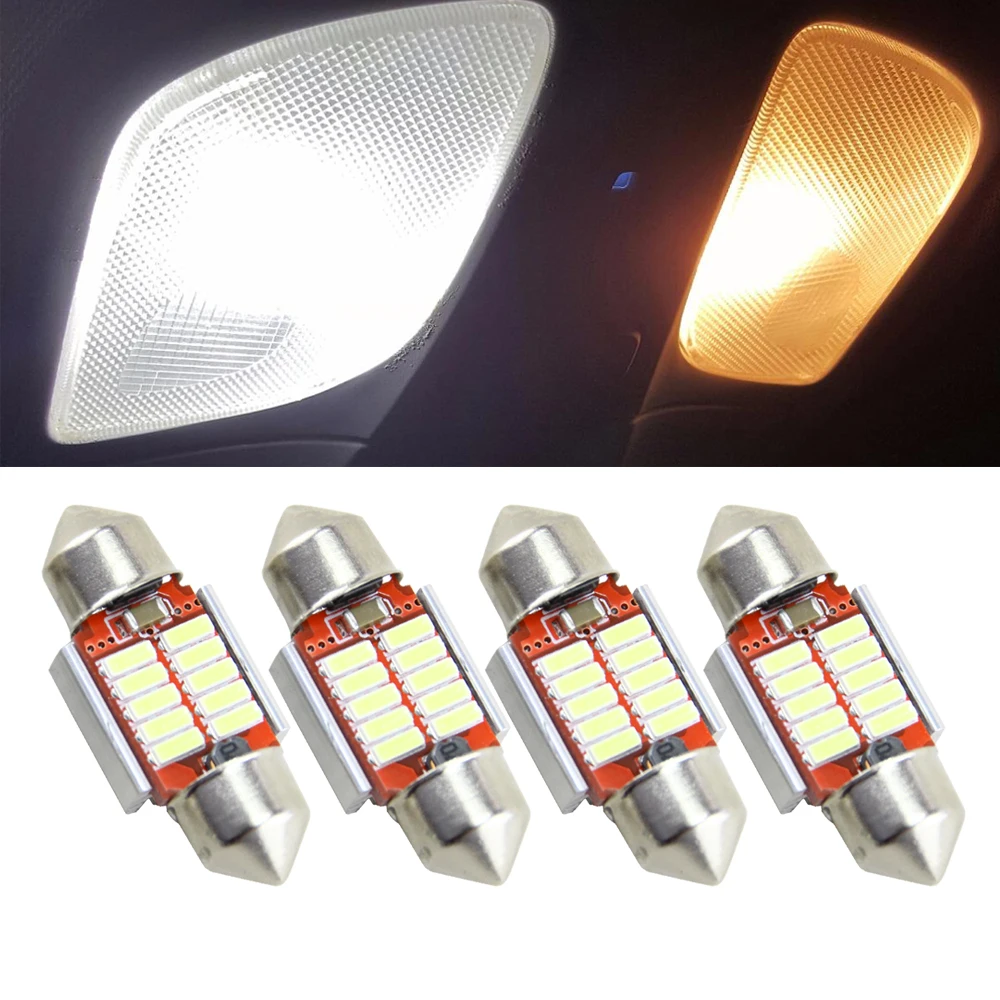 10x31 мм (1 25 &quot) 10 smd 4014 AC/Dc 12v яркий гирлянда белые светодиодные лампы для интерьера