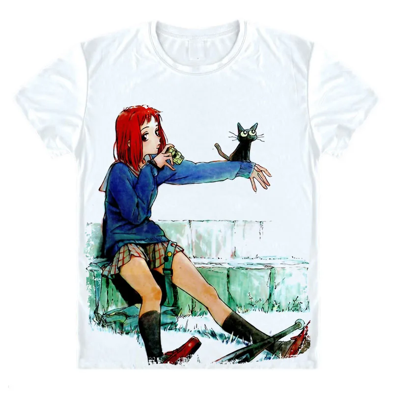 Аниме Fooly овевает футболка FLCL Наота Mamimi мультфильм короткий рукав футболка уникальный дизайн прекрасный влюбленных Одежда