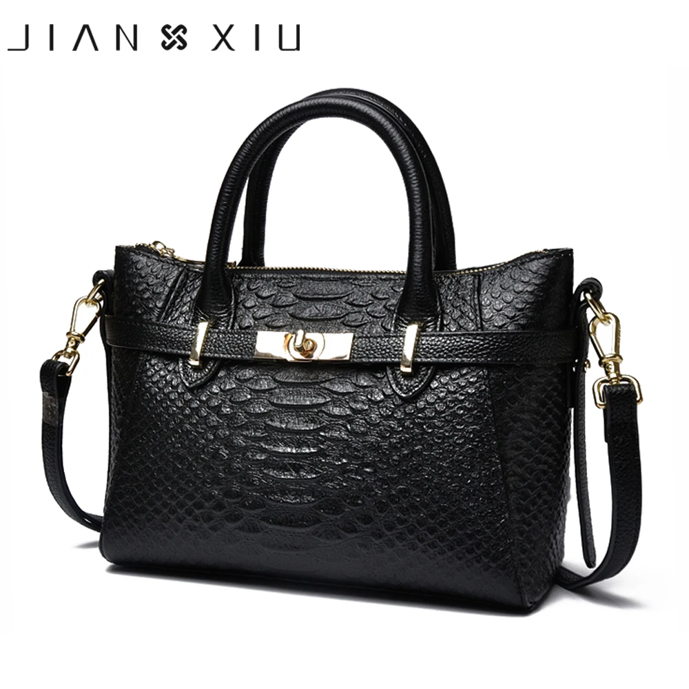 

JIANXIU Brand Women Genuine Leather Handbags Famous Brands Handbag Messenger Bags Shoulder Bag Tote Newest Fashion Crocodile Bag