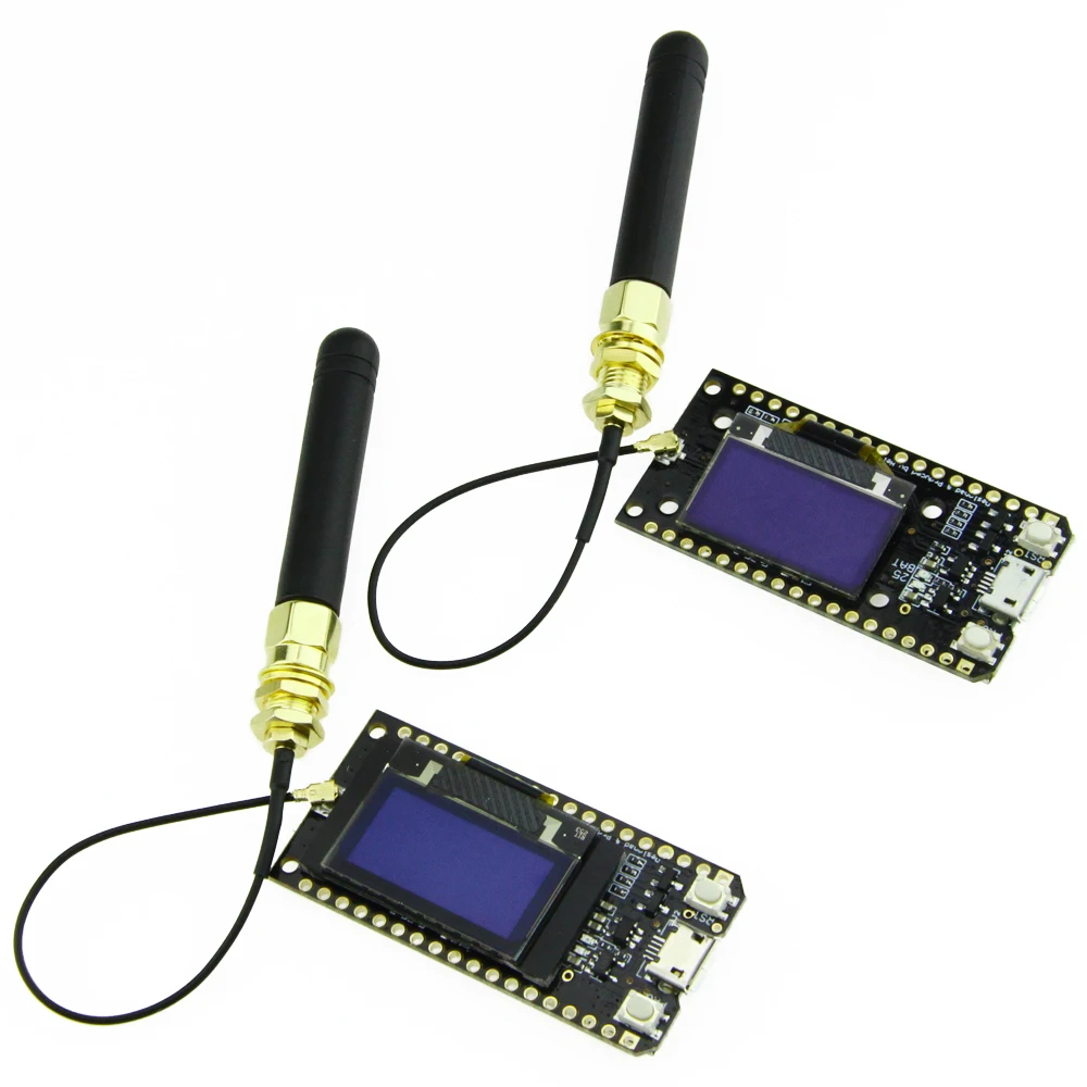 Макетная плата TTGO LORA32 868/915 МГц SX1276 ESP32 с Oled дисплеем Bluetooth Wi Fi 2 шт.|Печатные платы| |