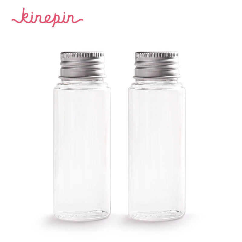 KINEPIN 2pcs 50ML Travel Cosmetic Bottles PETG Eco-friendly Empty Plastic Refillable Bottle Aluminium Screw Top Shampoo Containe | Красота и