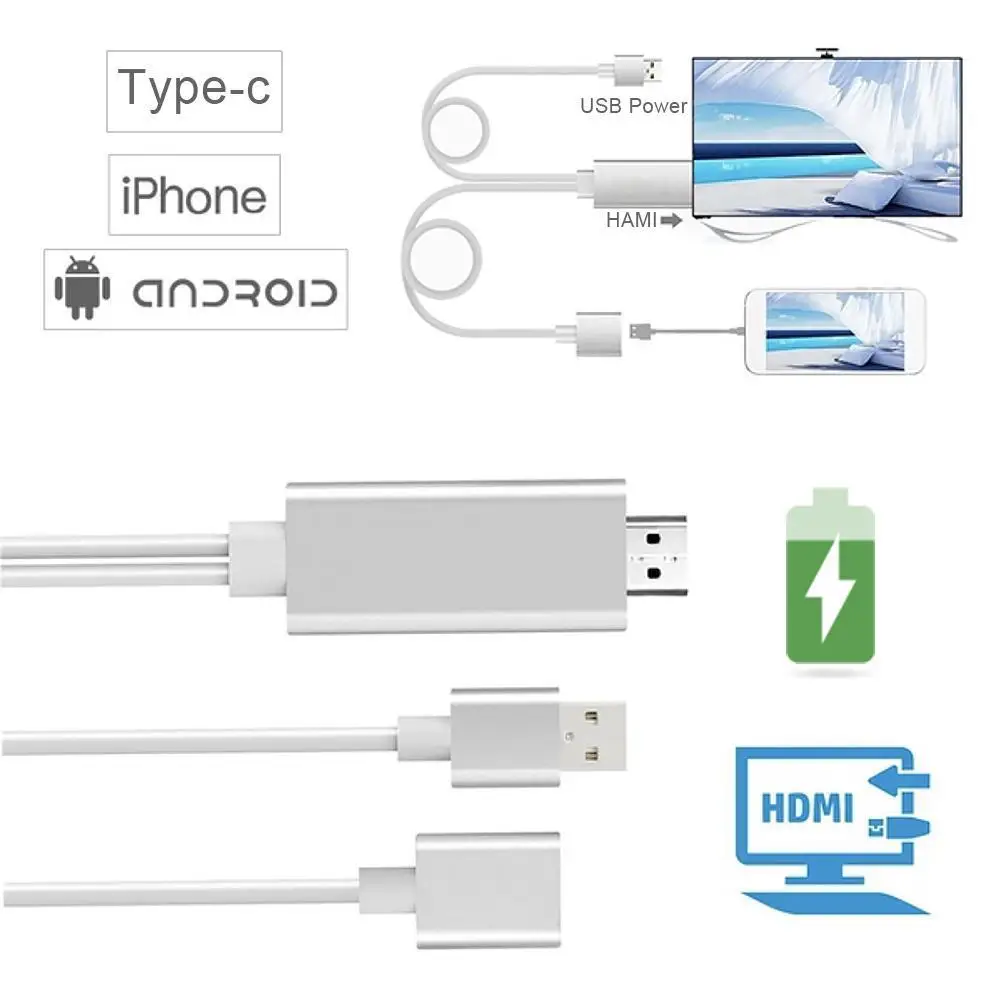 10 шт. Высокое качество Airplay док станция к HDMI 1080P ТВ адаптер кабель для Samsung Galaxy S8 S9