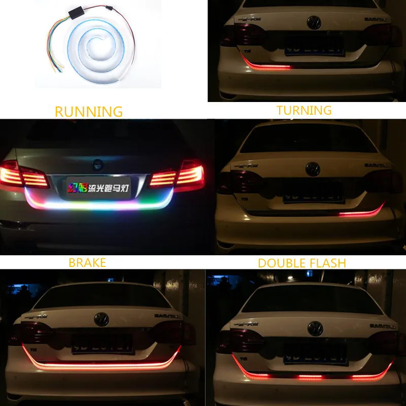 DUU Led Signal Tail Lights Car Styling RGB Halo Undercarriage Floating Dynamic Streamer Turn Warning Luggage Compartment | Автомобили и