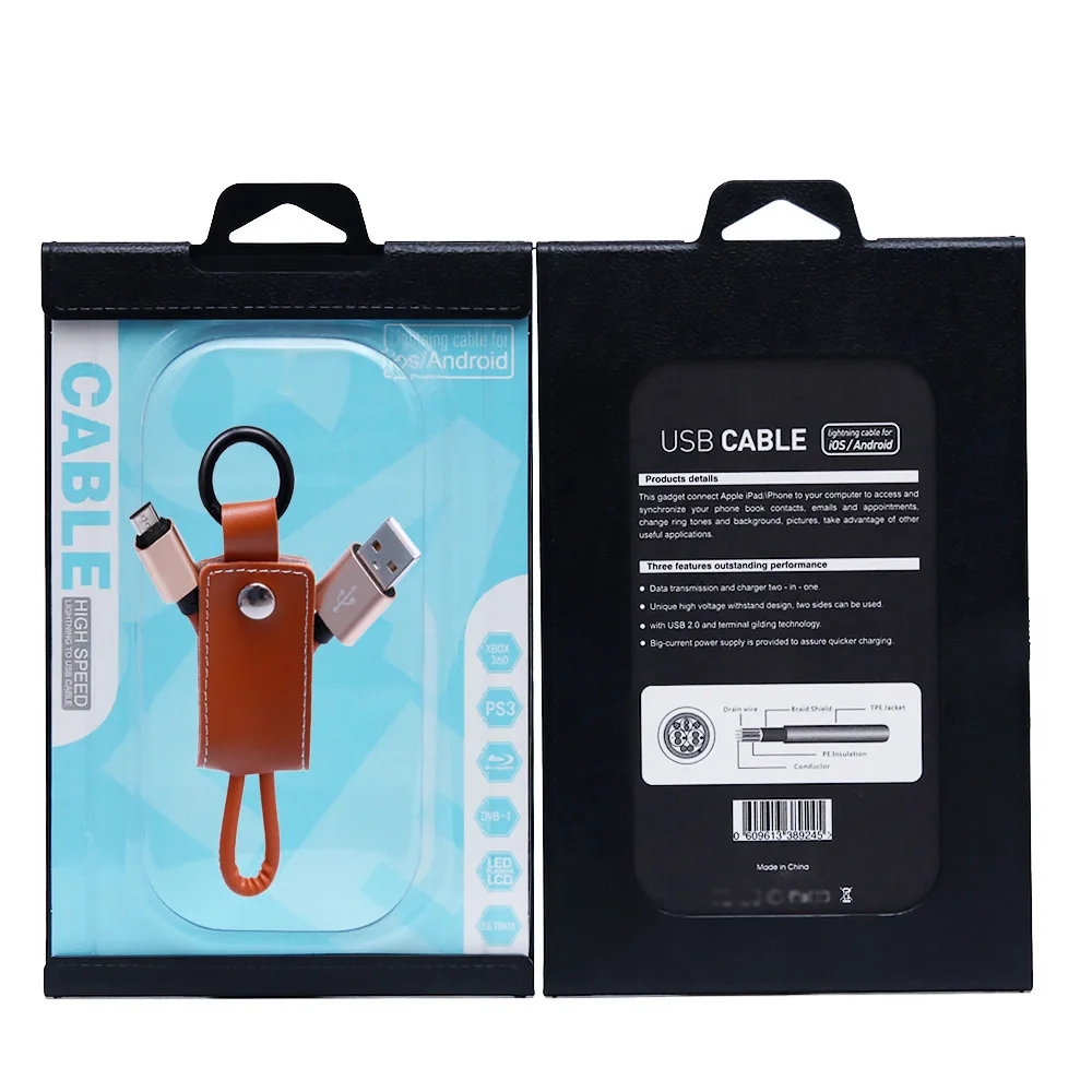 Keychain usb charger cable data line wire adapter mobile portable accessories charging for phone iphone X se 7 6s 6 samsung S7 | Мобильные