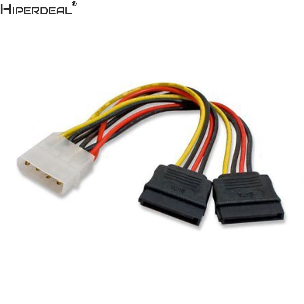 Сплиттер питания Y HIPERDEAL Molex на SATA кабель переходник 2 ходовой 4 контактный х 15 Oct30