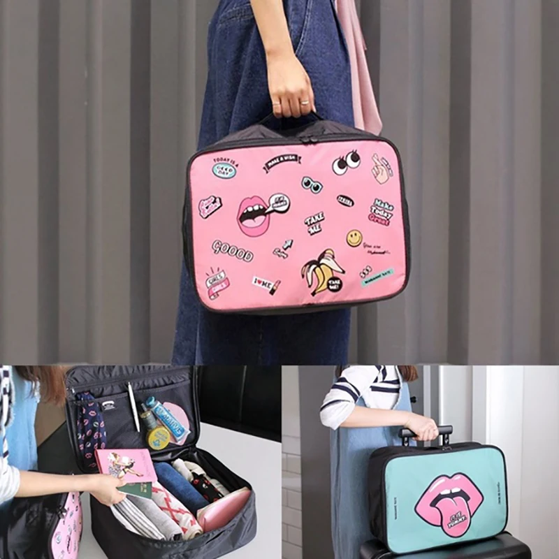 2019 Новая дорожная косметичка большой емкости Чехлы печать граффити Сумки для