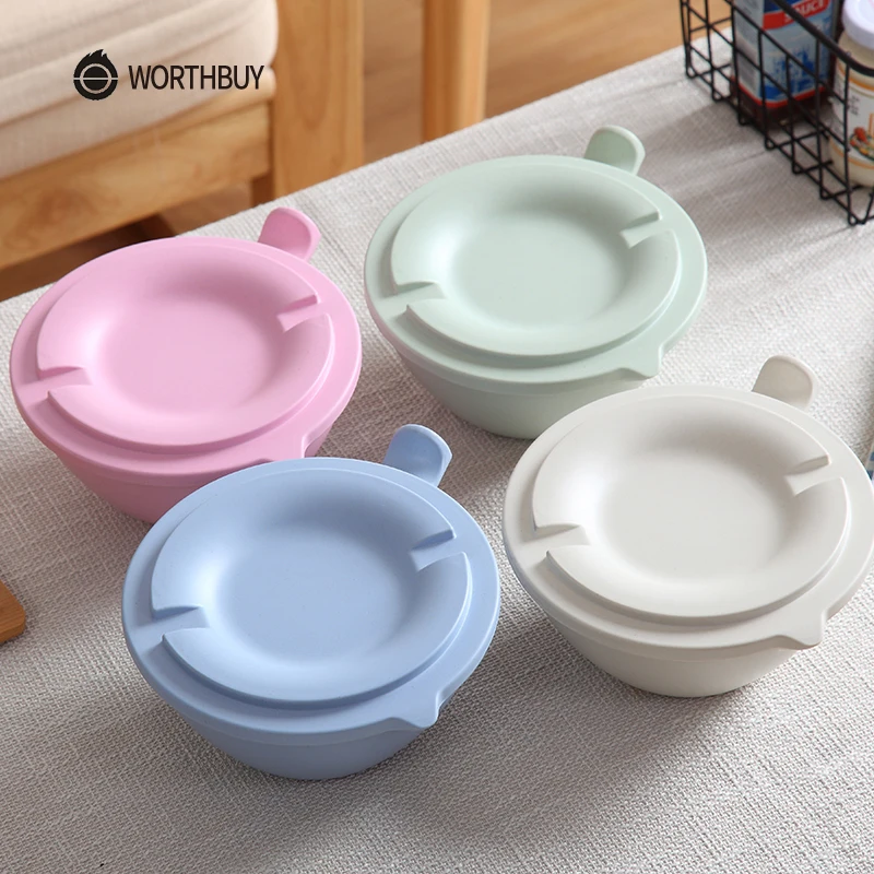WORTHBUY японская бамбуковая миска для лапши с крышкой палочки еды кухонная