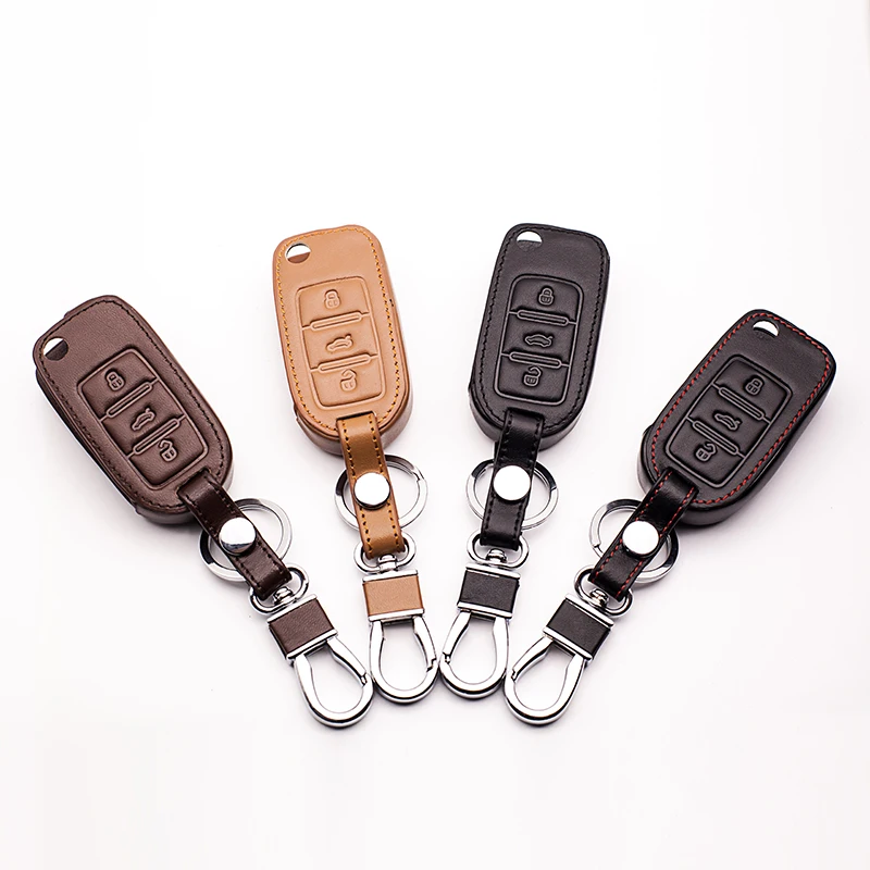 Для VW polo passat b5 golf 4 5 6 jetta mk6 tiguan кожаная сумка для ключей с 3 кнопками Кожаный чехол
