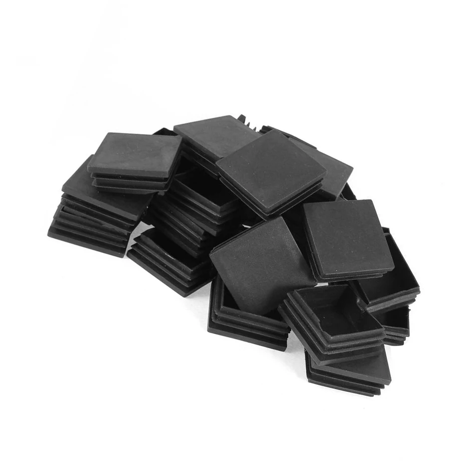 

PHFU Plastic Square Pipe End Caps Tubing Insert Plugs 50x50mm 30 Pcs Black