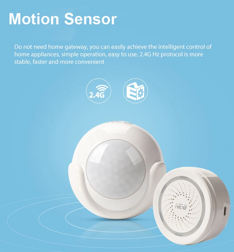 NEO WiFi умный PIR датчик движения дом Detector совместим с Alexa Google Home IFTTT для голосового
