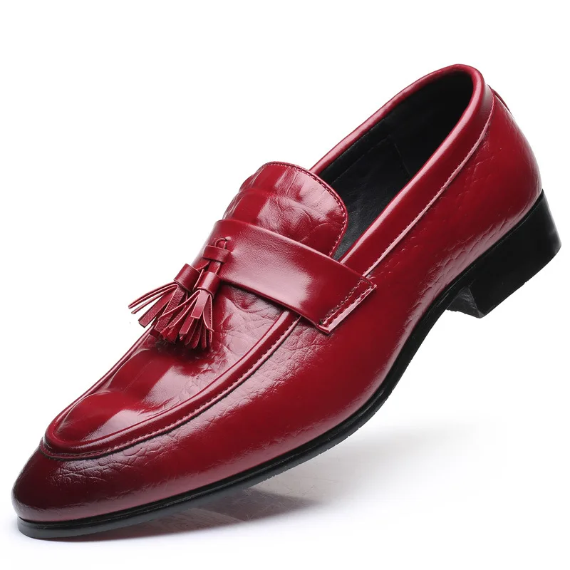 

New 2018 Fashion Italian Designer Formal Mens Dress Shoes Genuine Leather Luxury Wedding Shoes Men Flats Office No JU899