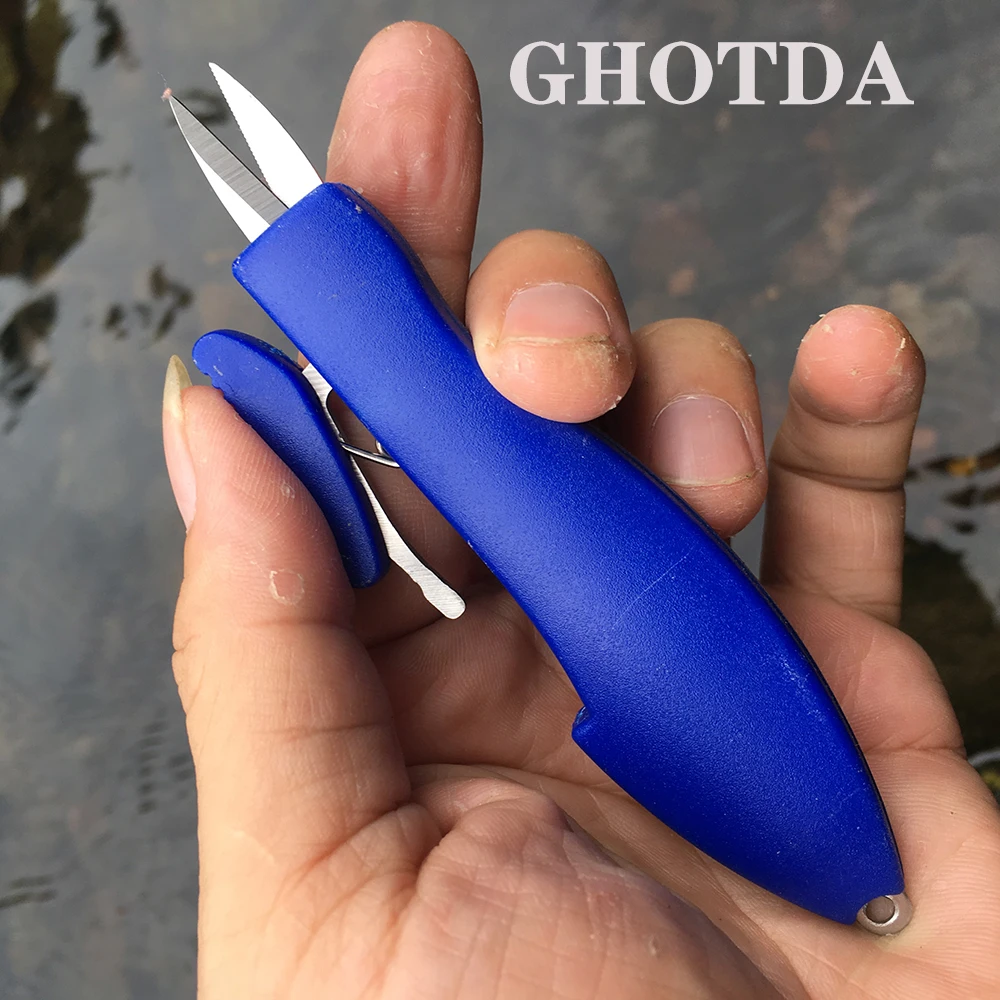 GHOTDA, нержавеющая сталь, рыболовные принадлежности, складной резак для лески