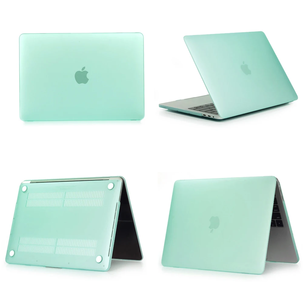 Matte Green Жесткий матовый чехол для ноутбука MacBook Air 11 retina 12 крышка MacBook Pro 13 15 с сенсорной панелью A1706 A1707 A1989 A1990 A1932 - Цвет: Matte Green