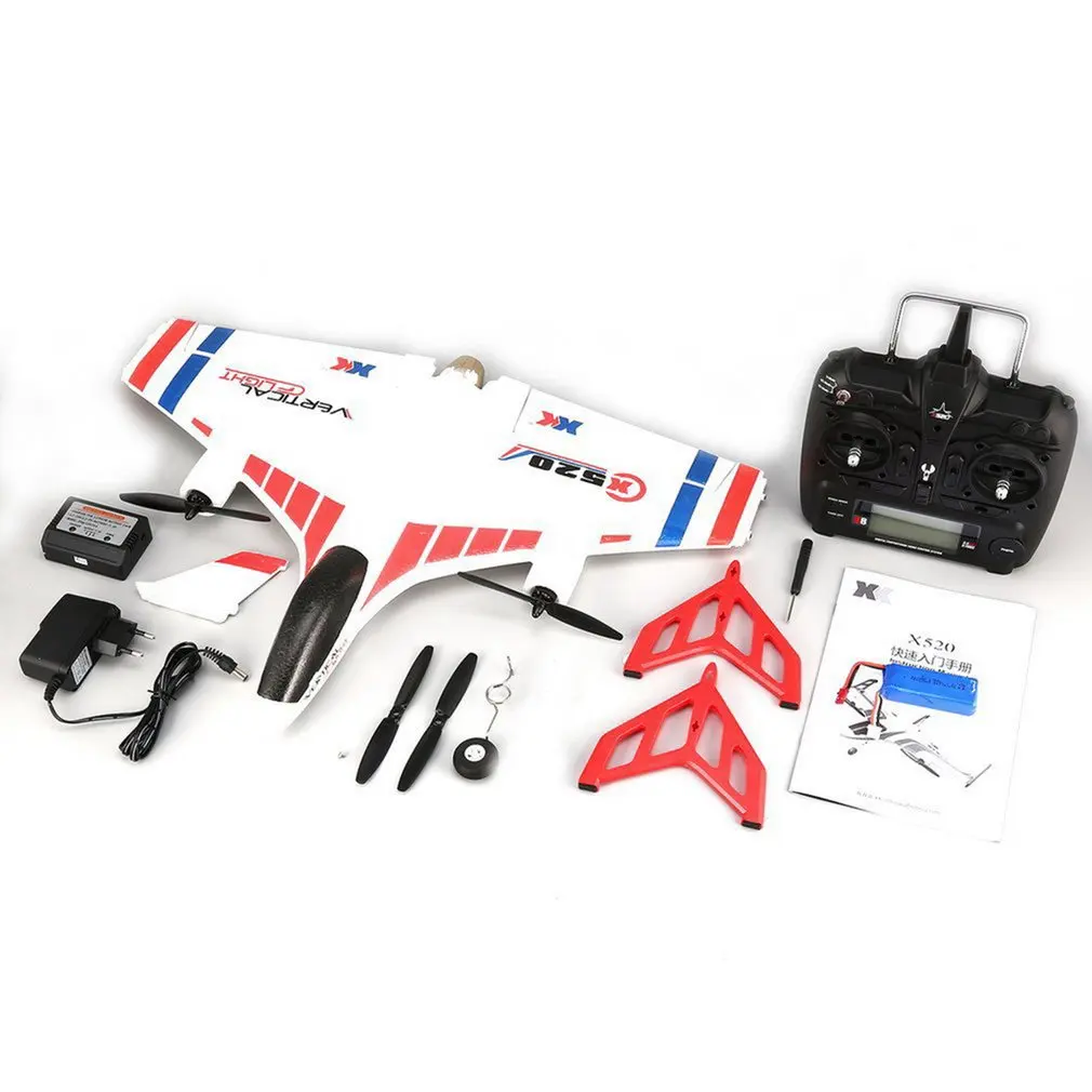 XK X520 RC 6CH 3D/6G RC самолет VTOL вертикальный взлет земли дельтавидное крыло RC Дрон фиксированное крыло самолет игрушка с режимом светодиодный индикатор переключателя
