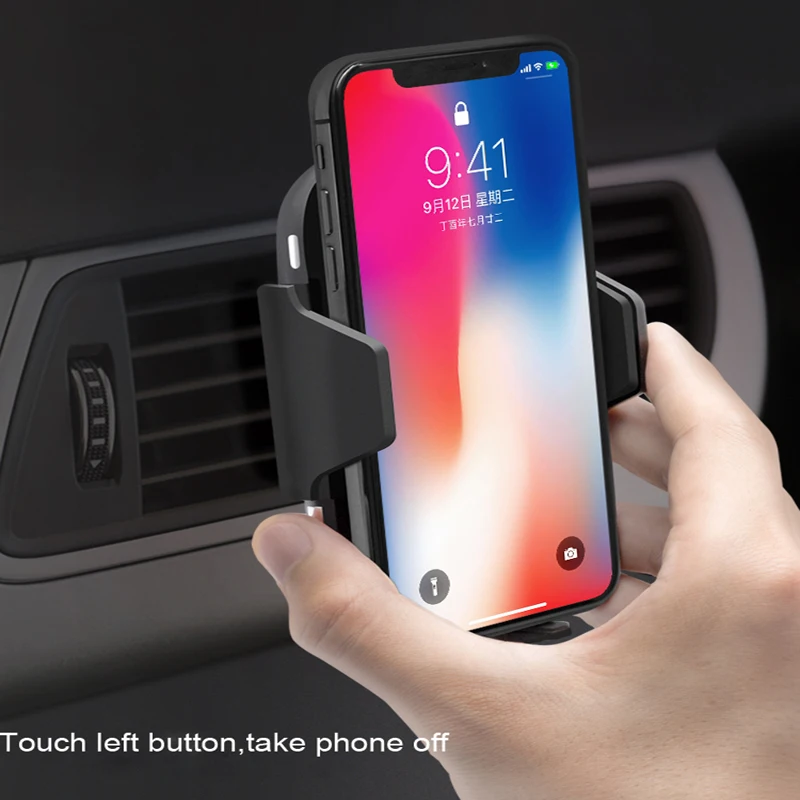 Kabym qi Car Wireless Charger Auto induction infrared Fast Air Mount Cradle for S7 S8 S9 iPhone 8 X a mini wireless charger | Мобильные