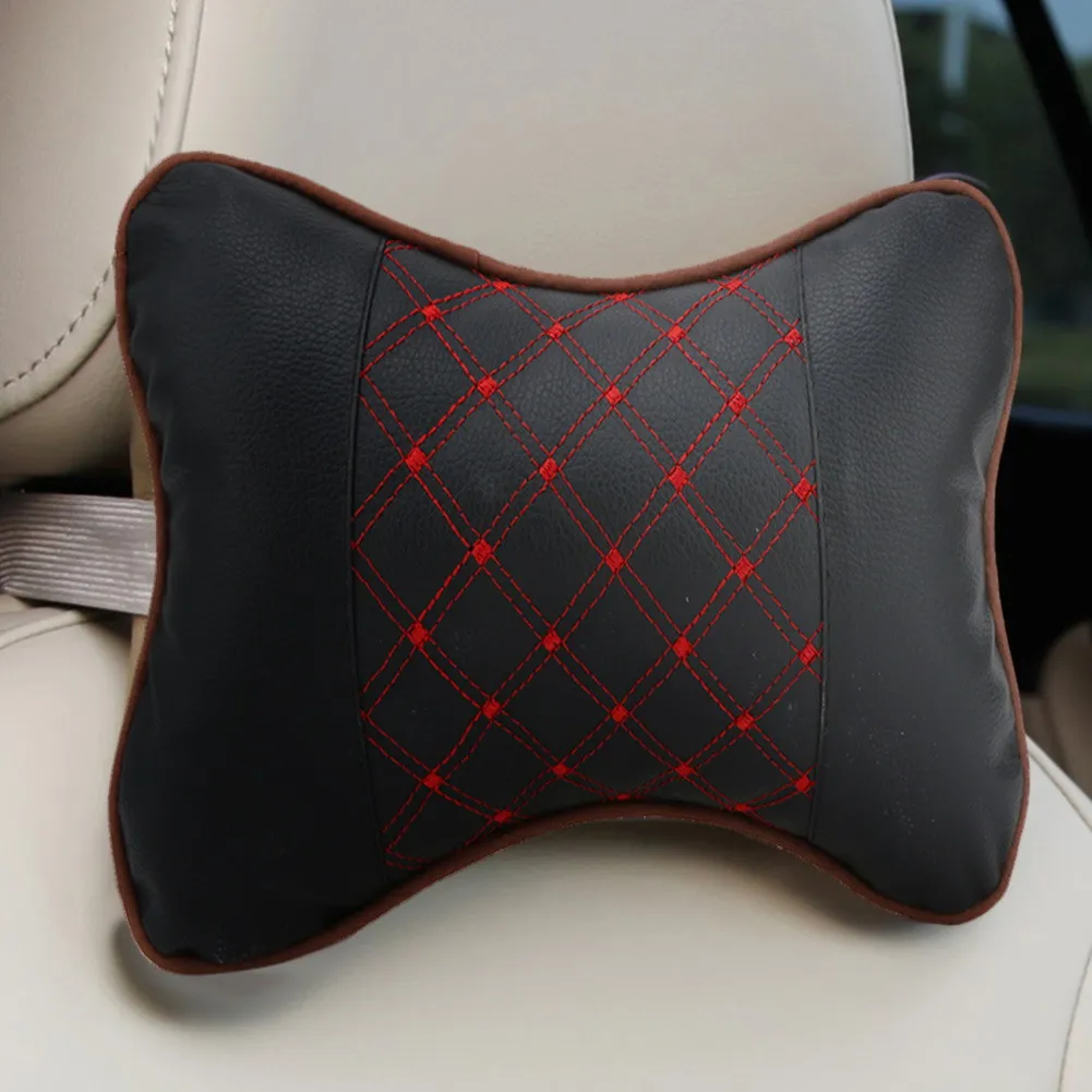 2pcs Leather Pp Cotton Car Headrest Neck Cushion Pillow For Benz A Amg B E C S Glass Cla Gla Cls Gle Glc C63s A45 | Автомобили и