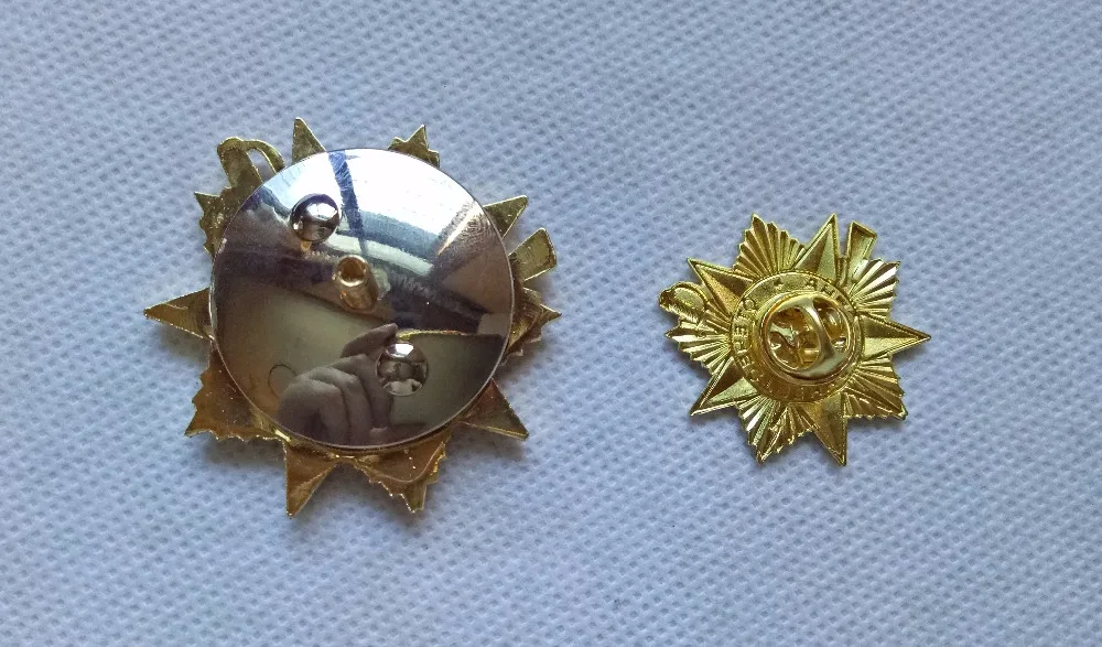 Золотая тарелка 2 шт. большая и маленькая золотая медаль с золотым покрытием для