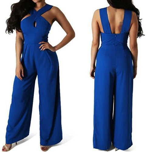 Женщины Лето Sexy V Шеи Без Рукавов Вырез Вернуться Бинты Комбинезон Ползунки Общая