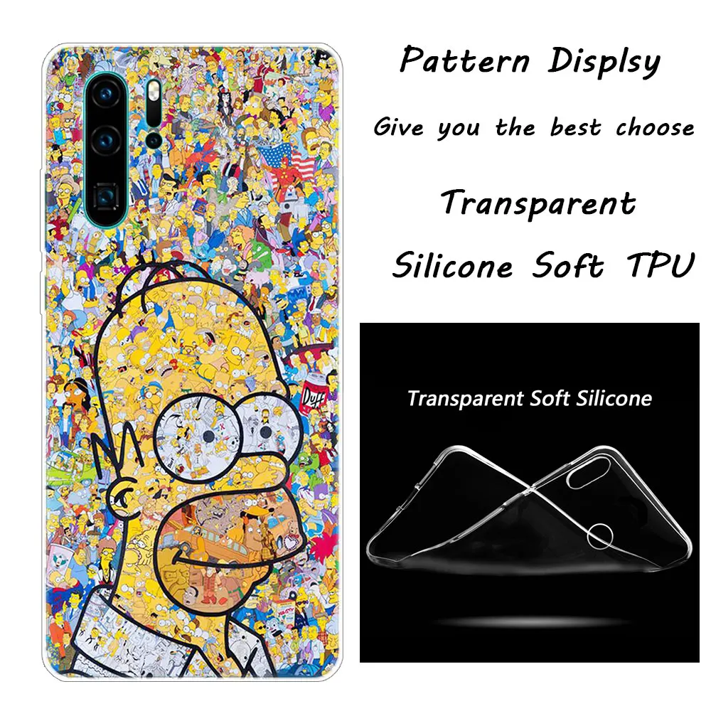 015 Горячий Los Simpsons Мягкий силиконовый чехол для телефона huawei P30 P20 Pro P10 P9 P8 Lite P Smart Z Plus NOVA 3 3i Модный чехол - Цвет: 015