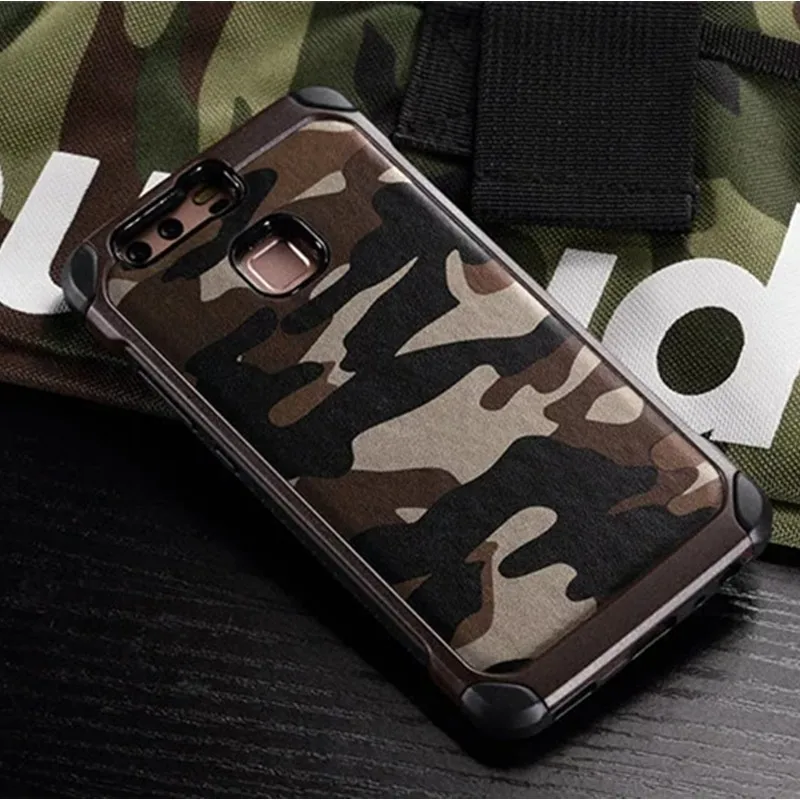 Army Camo Camouflage Back Cover For Huawei P9 P8 P10 Lite 2017 Hard Plastic Soft TPU Armor Case P20 Pro Plus |
