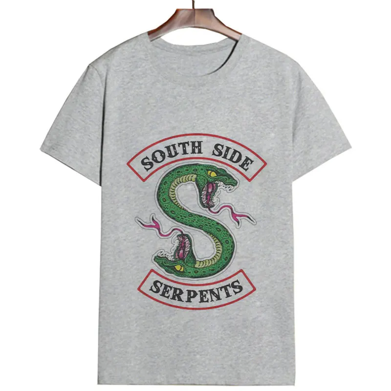2019 летняя футболка Riverdale South Side женская модная Harajuku со змеиным принтом Serpents Jughead