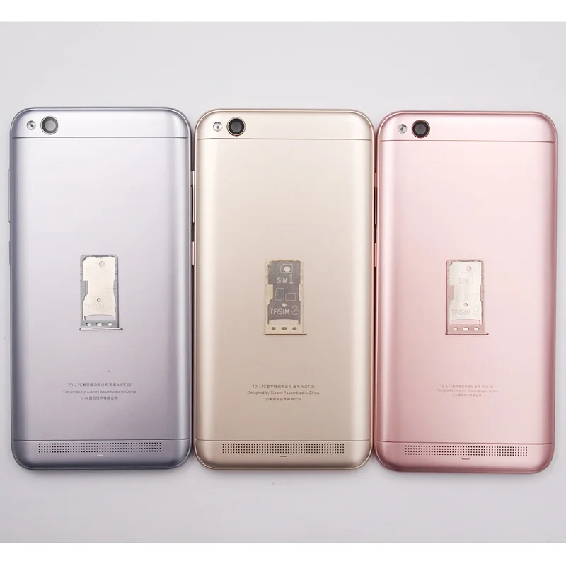 Новая задняя крышка аккумулятора BaanSam для Xiaomi Redmi 5A корпус с кнопками питания и