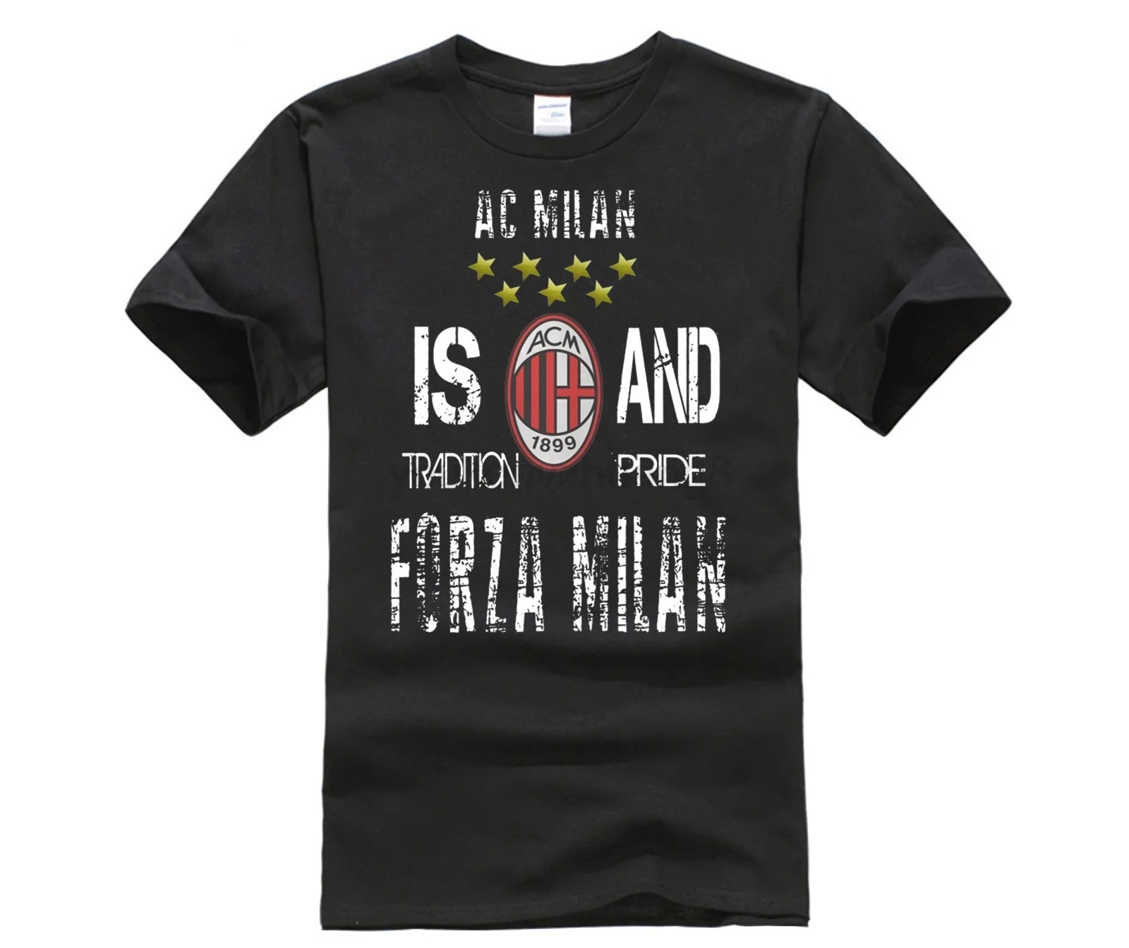 Горячие предложения забавная футболка Ac Milan наша гордость мужская с коротким