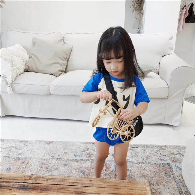 1-5 лет Оптовая 2018 Новая мода мальчиков комплект для девочек топы с надписями +