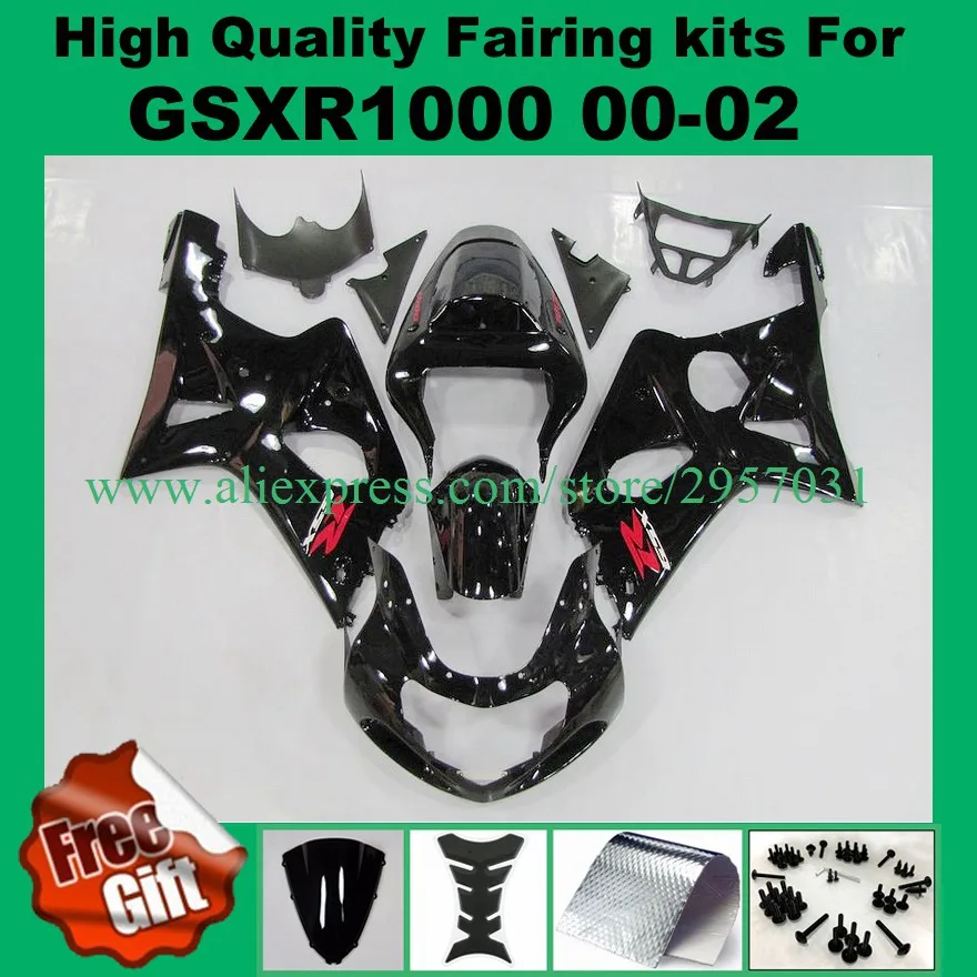 

Injection molding Fairing kit for SUZUKI GSXR1000 2000 2001 2002 GSX-R1000 00 01 02 GSXR 1000 00-02 K1 K2 Fairing kits +9gifts