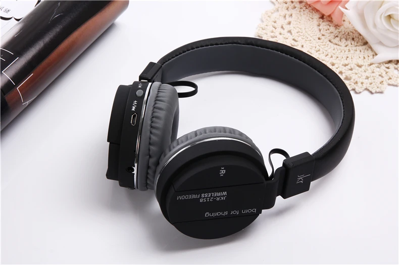 JKR 215B Беспроводная Bluetooth гарнитура наушники микрофон Поддержка TF наушники с музыкой FM для мобильного телефона ПК ноутбук Fone de ouvido