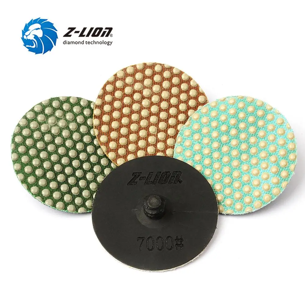 Z-LION 2 &quot4 шт Diamond Roll замок полировки диск с держателем 1/4&quot хвостовиком мокрой