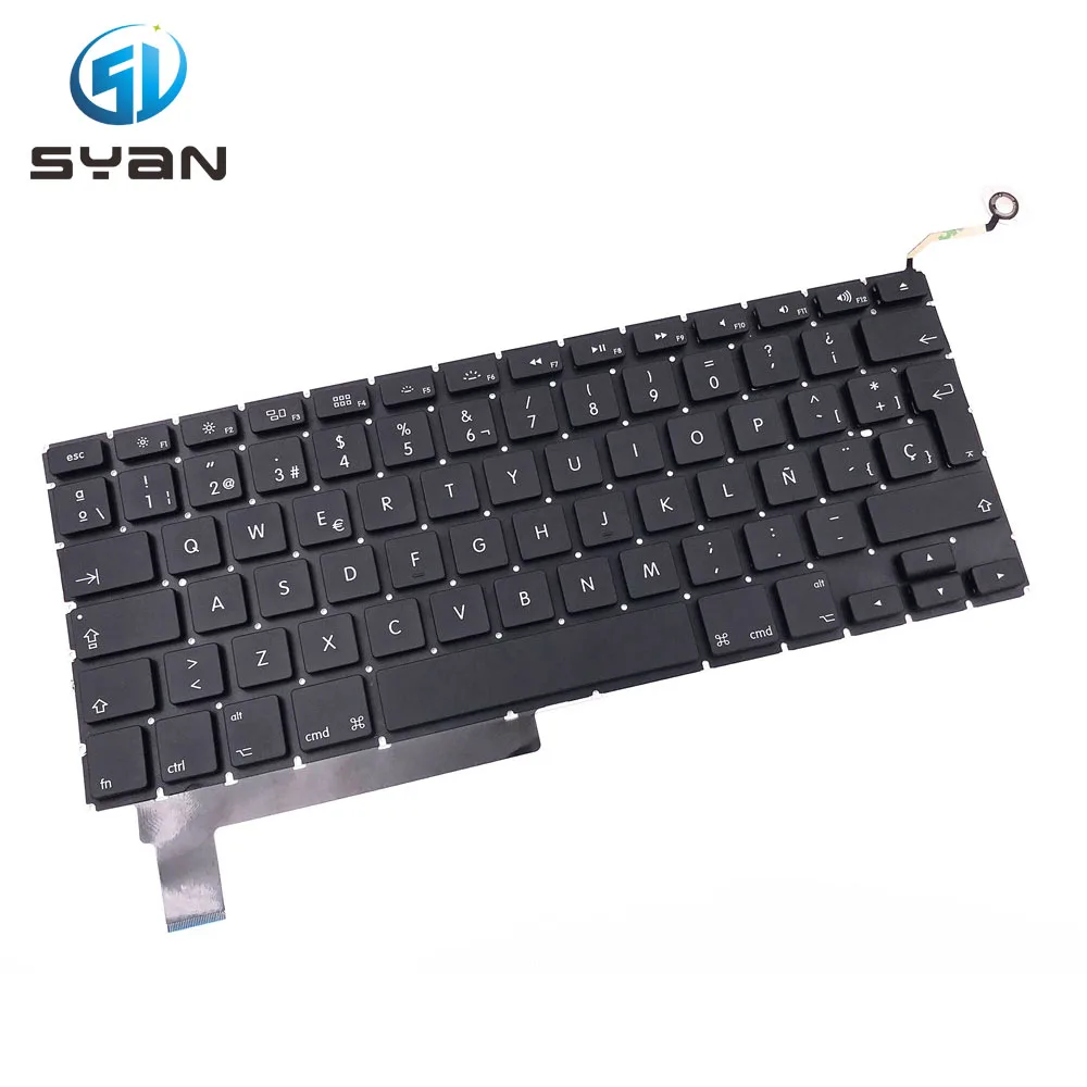 Испанская клавиатура A1286 с подсветкой для ноутбука Macbook pro 15 4 MC371 MC372 MC373 MC721 MC723 MD103