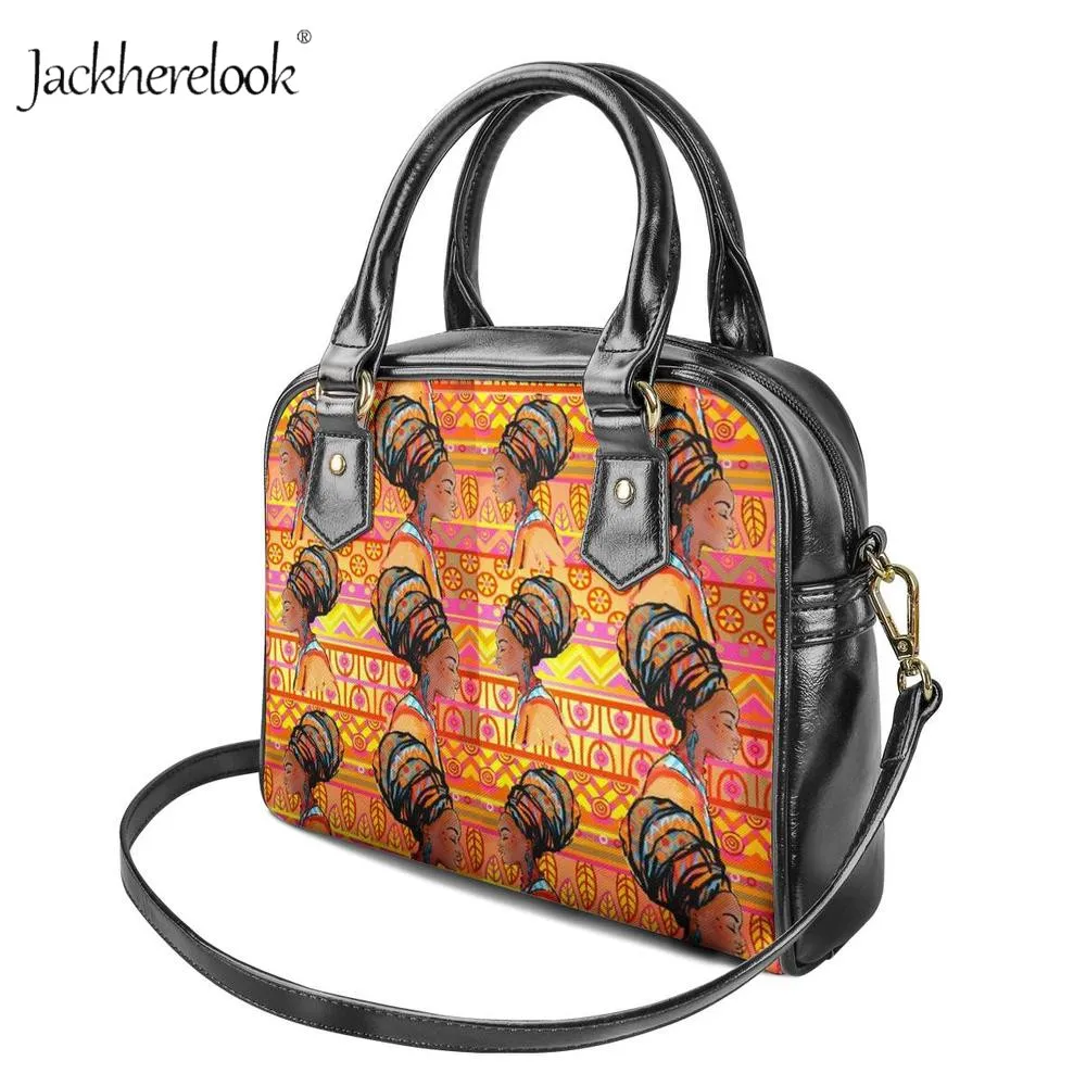 Jackherelook африканская девушка Ацтекский Принт женские сумки мессенджеры кожаная