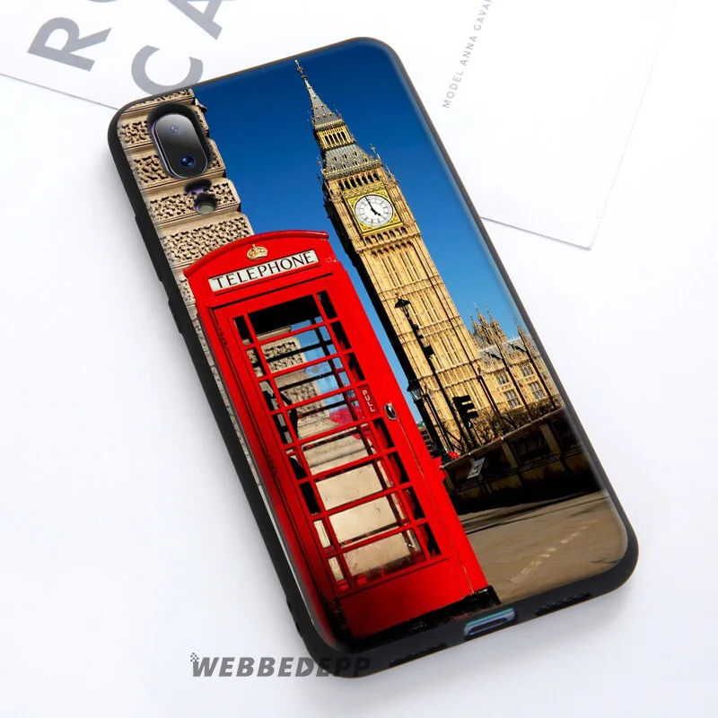 WEBBEDEPP London Bus Box Soft Case For Huawei P30 P20 Pro P10 P9 Lite 2017 P Smart 2019 & Nova 3 3i Y9 |
