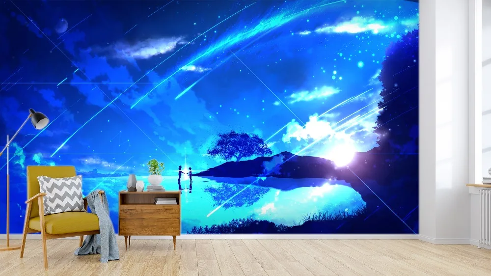 

[Self-Adhesive] 3D Your Name 332 Japan Anime Wall Paper mural Wall Print Decal Wall Murals