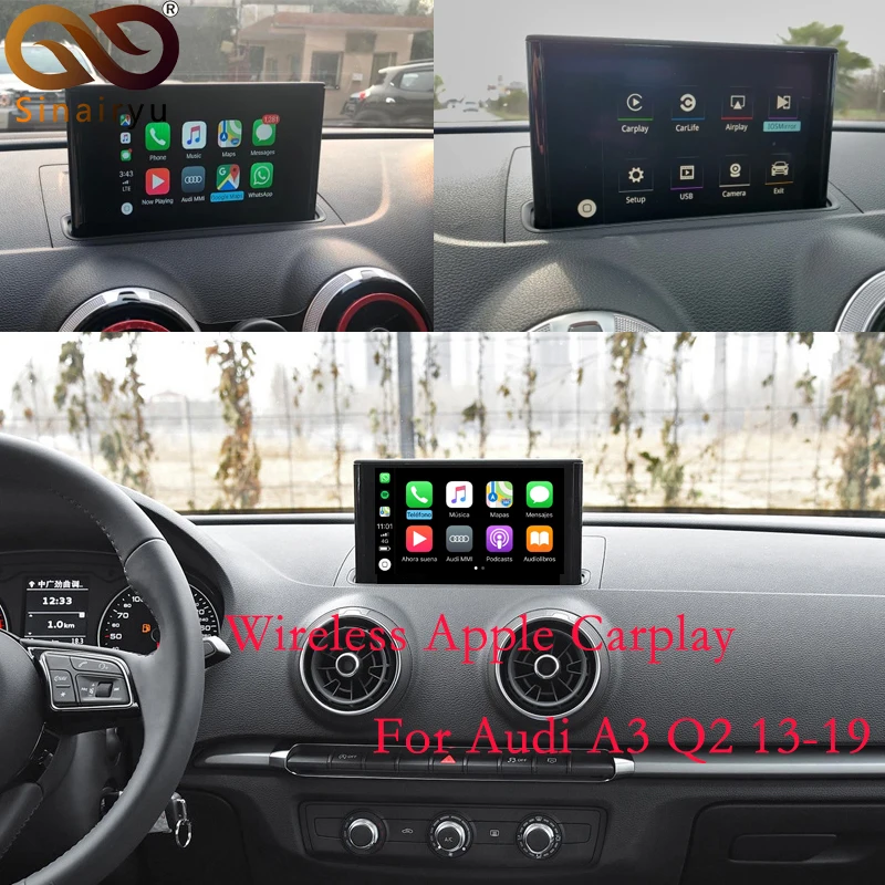 Беспроводной автоматический декодер Apple CarPlay и Android для Audi A3/B9 3g/3g + MMI muitiside