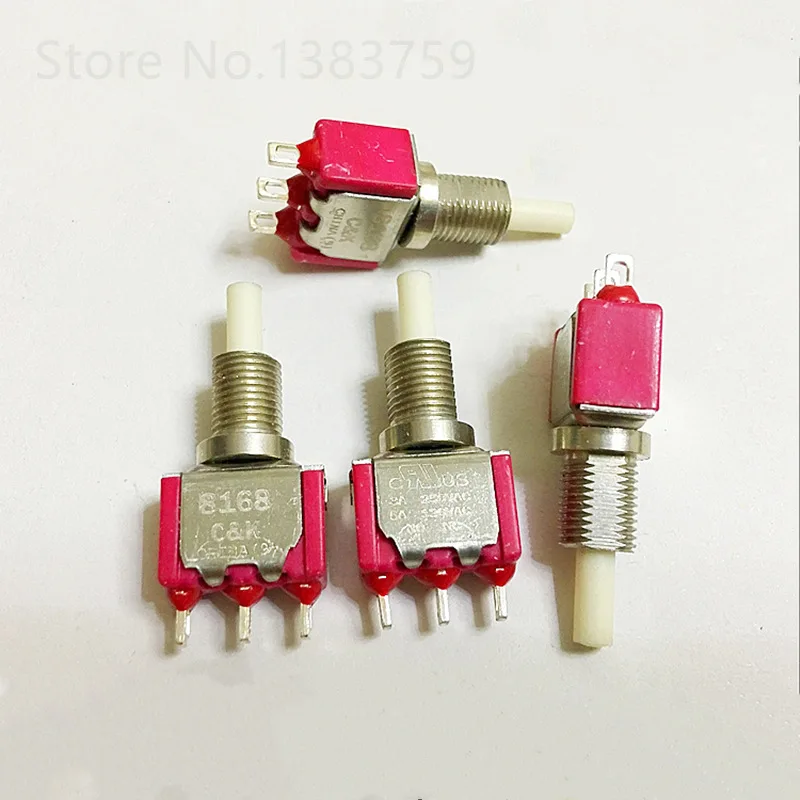 

Push button switch 8168 reset switch Self reset 3 foot gold plated foot button switch